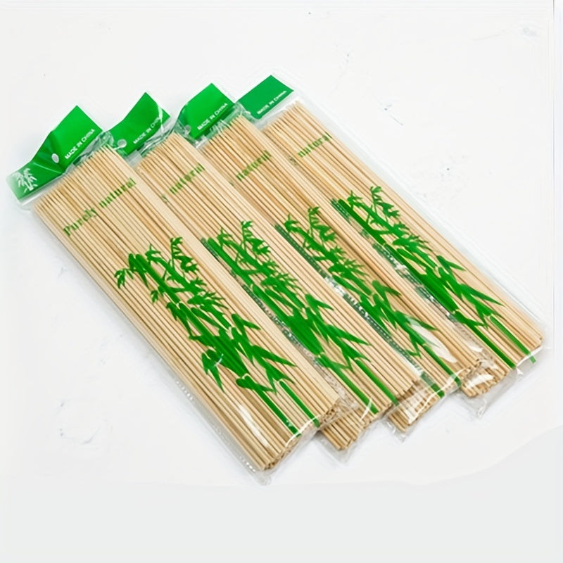 50pcs Round Bamboo Sticks BBQ Disposable Barbecue Supplies