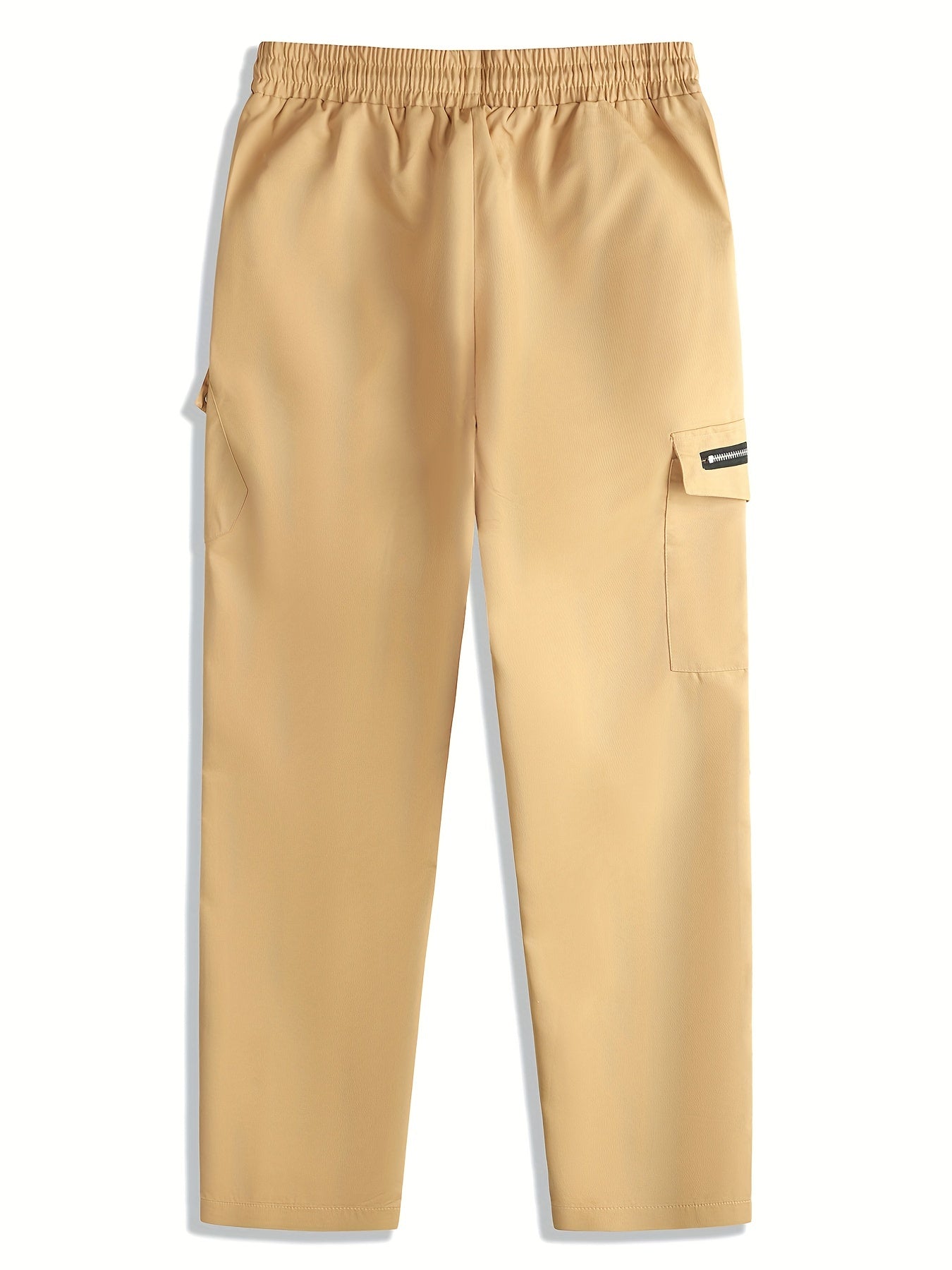 Men's Classic Cargo Pants with Zipper Flap Pockets