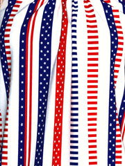 Modest Tankini Set Star Striped Print Cami Top & Shorts Swimsuit