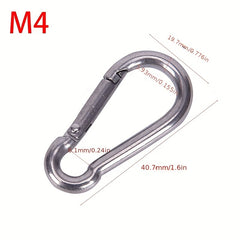 Stainless Steel Carabiner Snap Hook for Keychain and Outdoors
