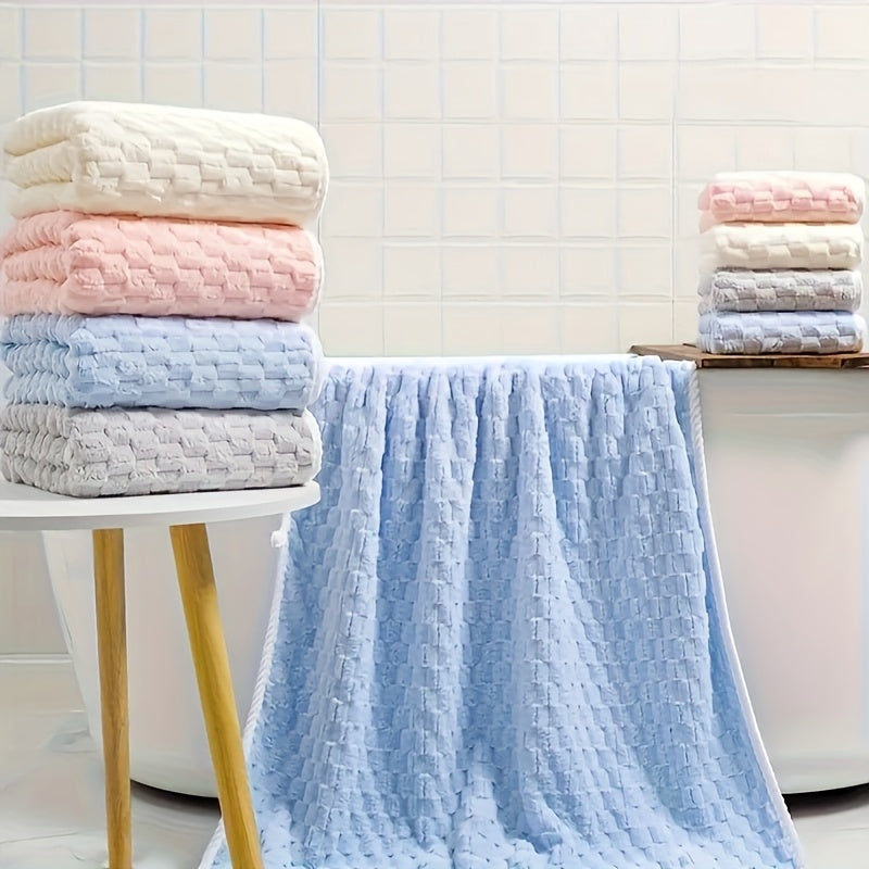 4 Pack Waffle Weave Bath Towels Quick Drying Soft Spa Gym Towels
