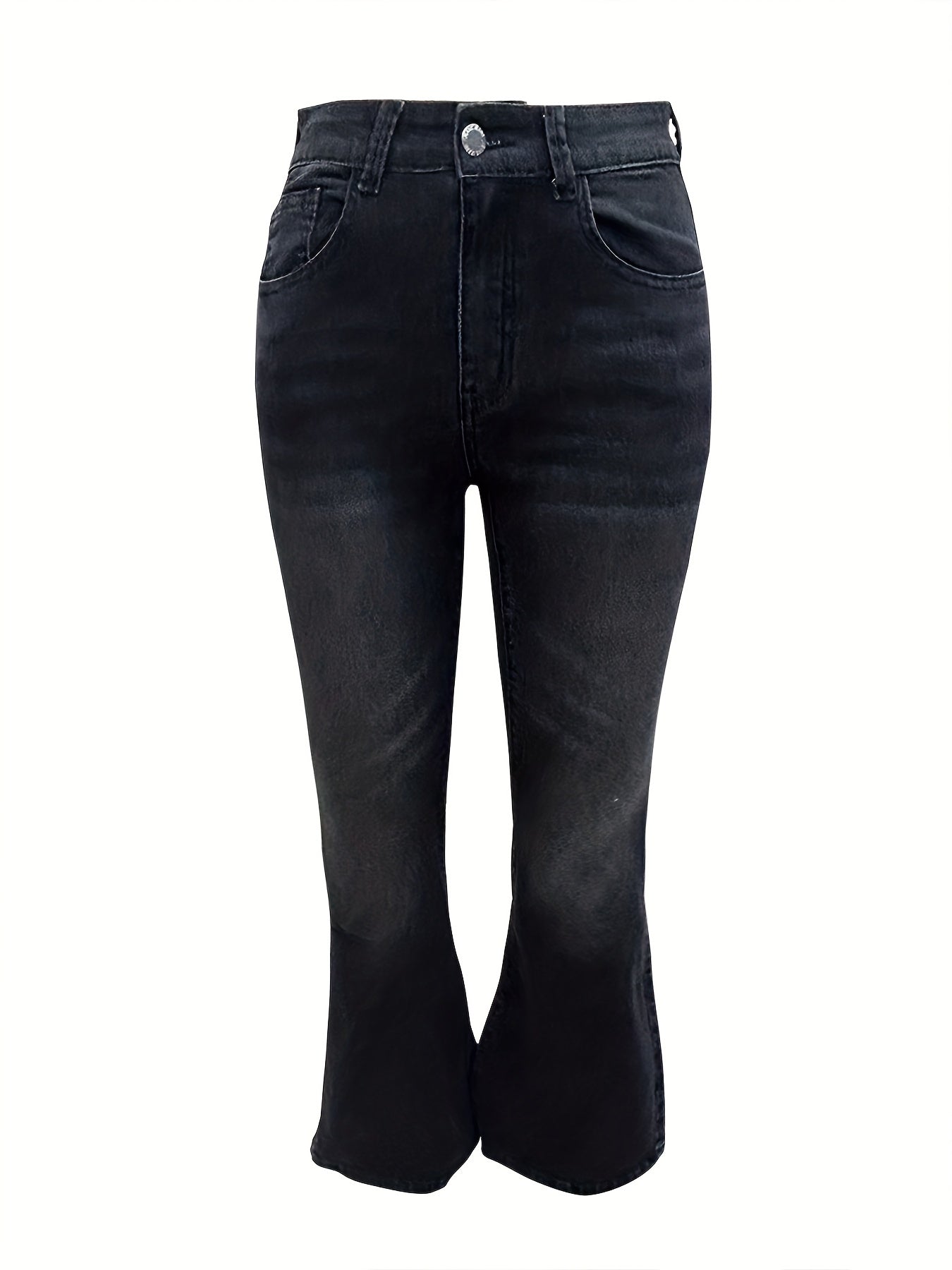 High Waist Medium Stretch Boot Cut Jeans Retro Vintage Bell Bottoms