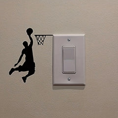 Cartoon Basketball Player Wall Sticker for Home and Car Decor