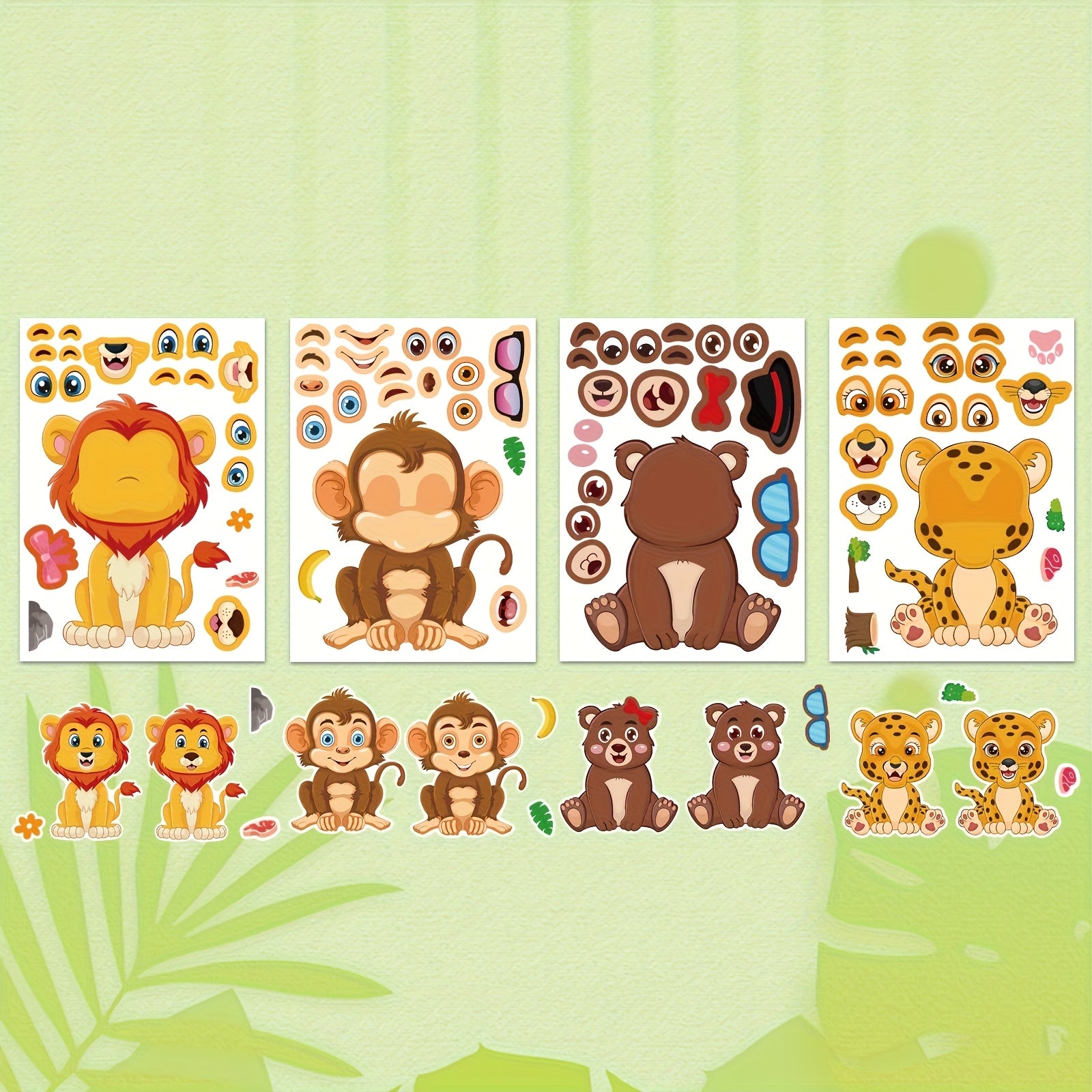 Animal DIY Stickers for Parties Holidays Birthday - Fits Laptops Water Bottles P