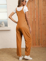 Sleeveless Wide Leg Jumpsuit Solid Casual Women's Clothing