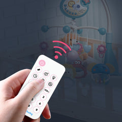 Baby Bedside Toy Stroller Bell Music Rotator Remote Control Light