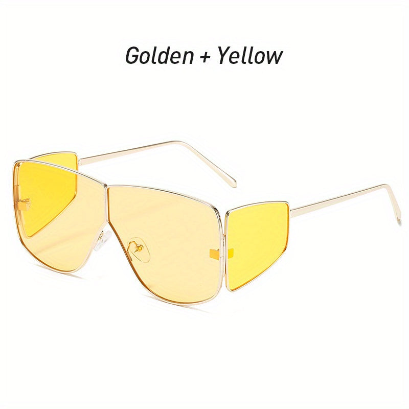 Steampunk Big Frame Four Lenses Sunglasses For Men