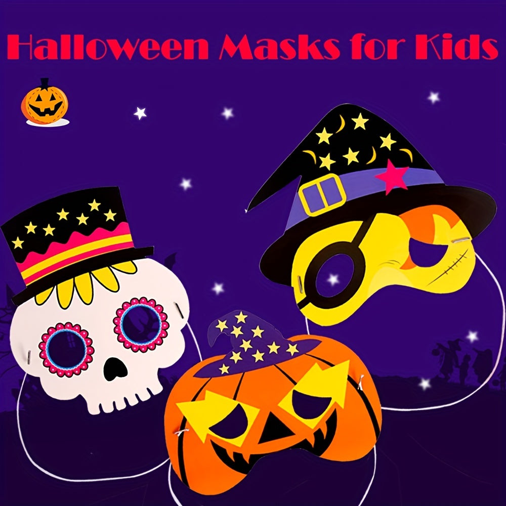 Halloween Cartoon Masks Kids Costume Party DIY Craft Masks Kids