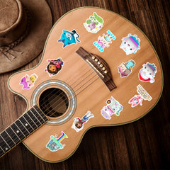 50pcs Doll Doodle Waterproof Stickers for DIY Creative Toys & Gifts