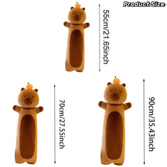 Capybara Plush Toy Soft Light Brown Stuffed Animal with Expressive Eyes