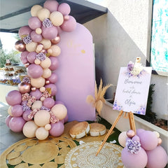 87pcs Pastel Purple Balloons in Various Sizes for Garland Arch Decorations
