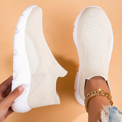 Women's Breathable Knit Sneakers Lightweight Slip On Shoes