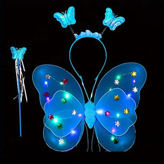 LED Children Costume Props Girls Skirts Luminous Wing Set