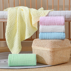 Baby Cotton Gauze Bath Towel Newborn Seersucker Quilt