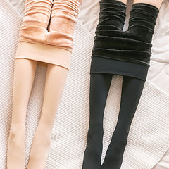 Winter Leggings With Feet, Warm Plus Size Trousers