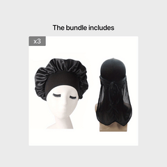 Couple Style Satin Hat Durag Bandana Turban Sleeping Cap