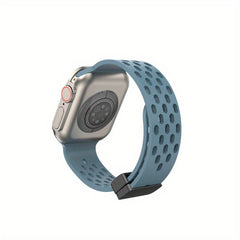 Stylish Magnetic Silicone Strap for iPhone Watch 8 7 6 5 4