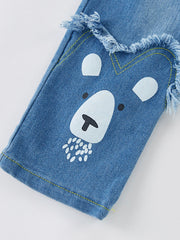 Baby Boy Dog Wide Leg Jeans