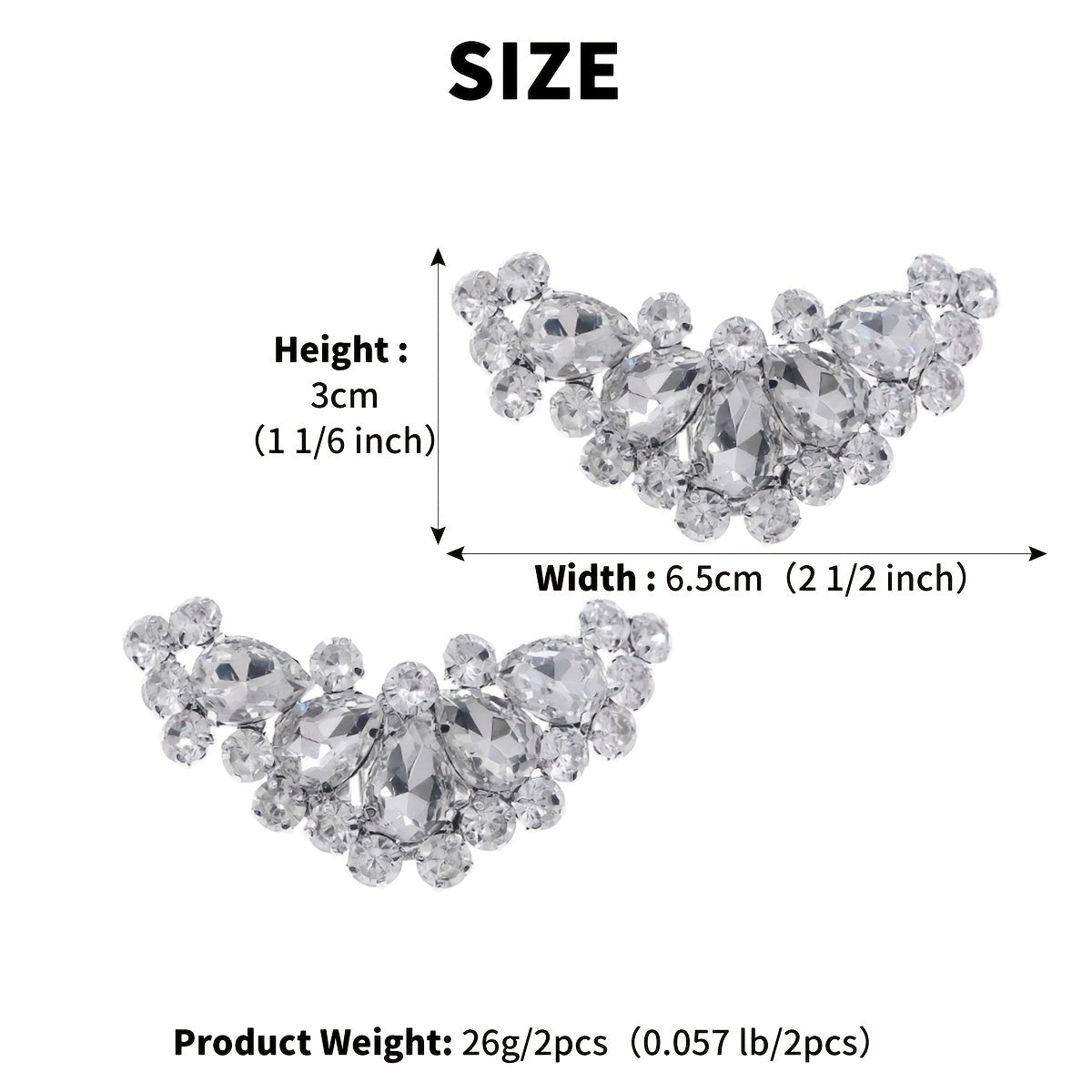 Rhinestone Shoe Clips DIY Floral Shoe Buckle Wedding Party