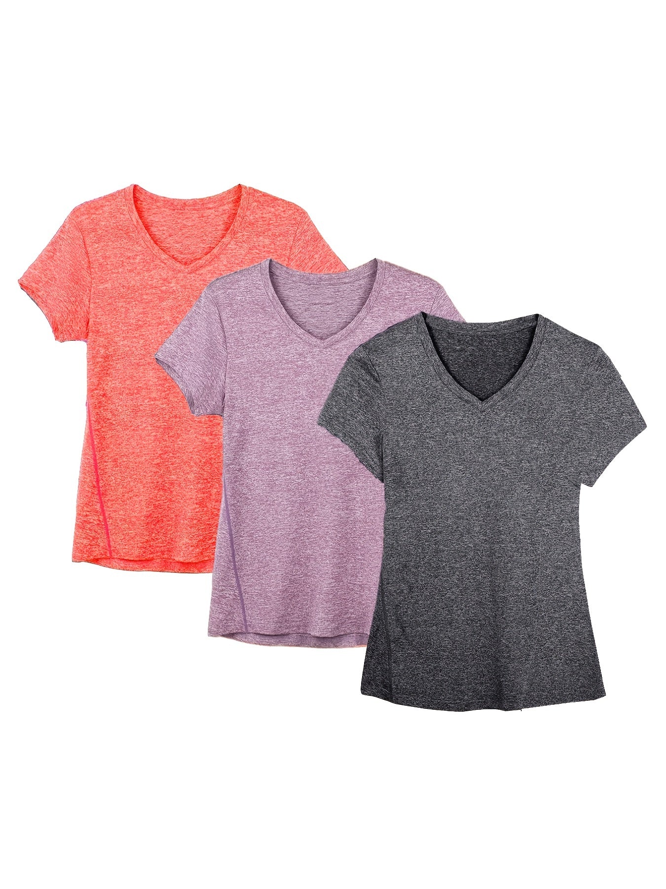 Women's V Neck Yoga Top Moisture Wicking Tee