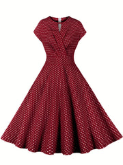 Women's Polka Dot Retro Swing Dress