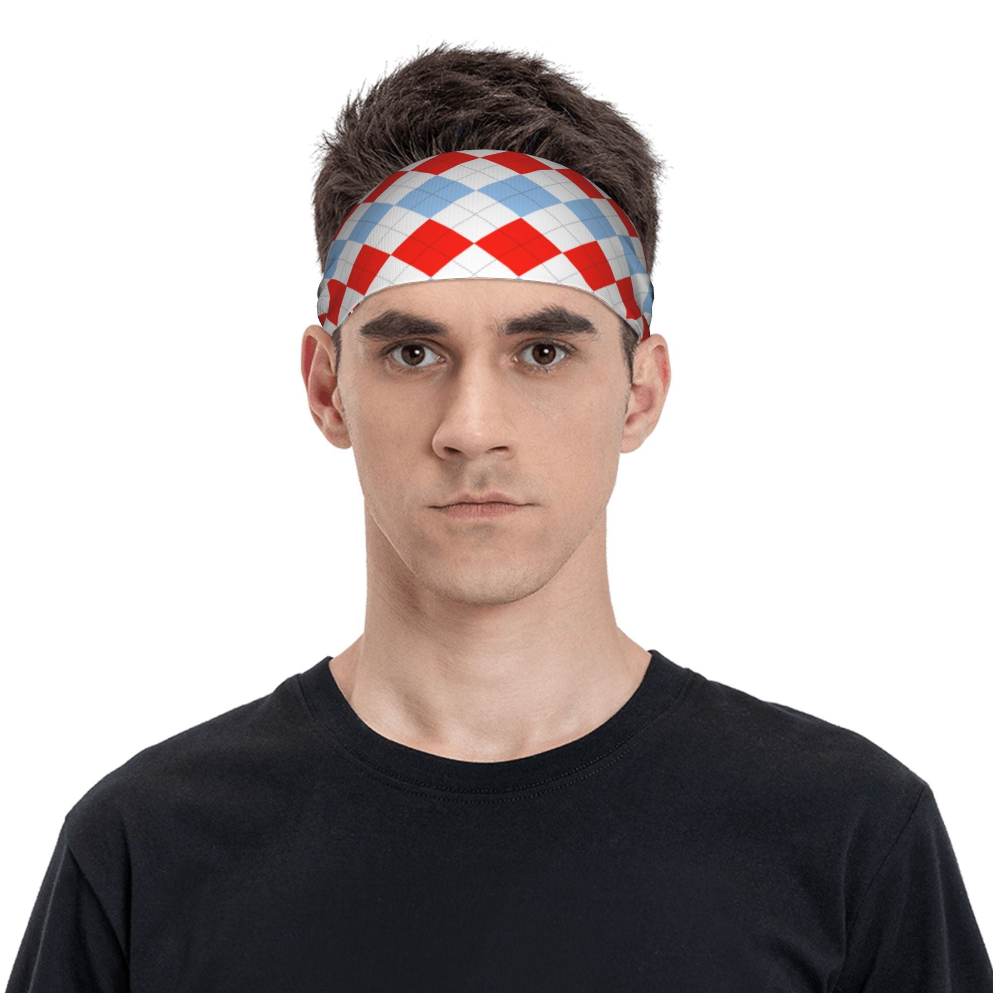 Check Plaid Breathable Headband for Sport & Casual Outfits