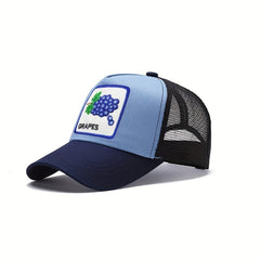 Fruit Pattern Patch Baseball Cap Mesh Trucker Hat