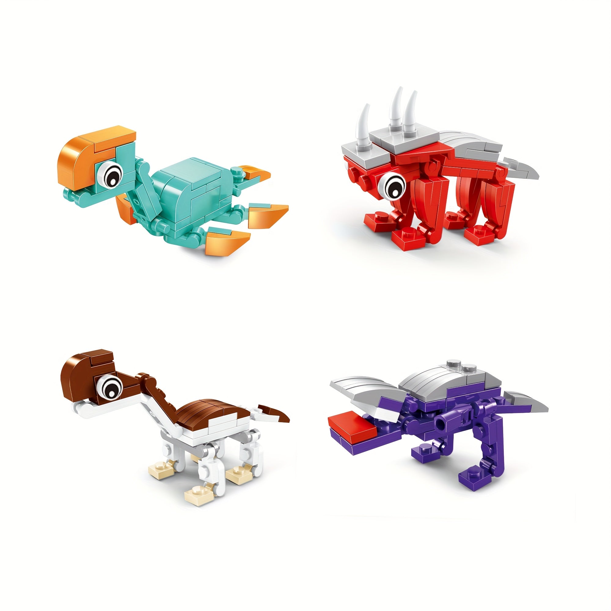 12pcs Dinosaur Block Kit Gift for Boys Dinosaur Toy Set