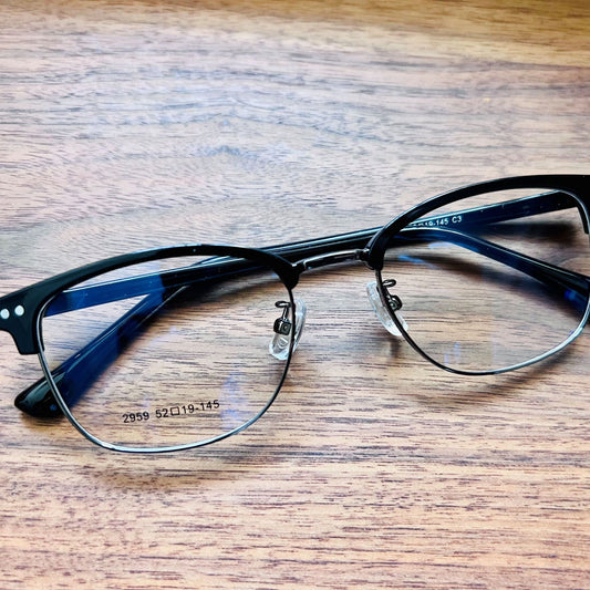 Minimalist Glossy Half frame Glasses
