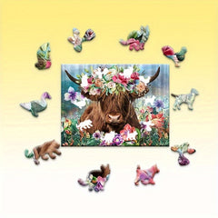 Creative Wooden Puzzles with Animal Fragments Stress relieving Christmas Game