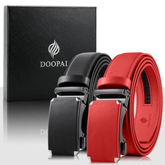 Doopai Men's Ratchet Dress Belt Adjustable 4 Leath