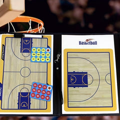 Professional Basketball Coach Tactical Board Set - Magnetic & Folding
