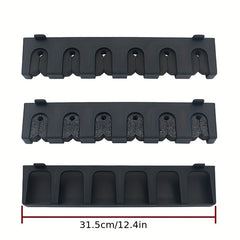6 Hole Wall Mounted Fishing Rod Rack Durable Plastic Holder for Easy Storage