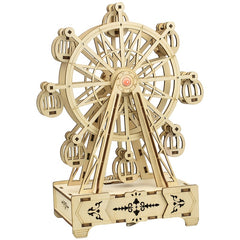 Wooden 3D Puzzle Ferris Wheel Music Box DIY Craft Kit