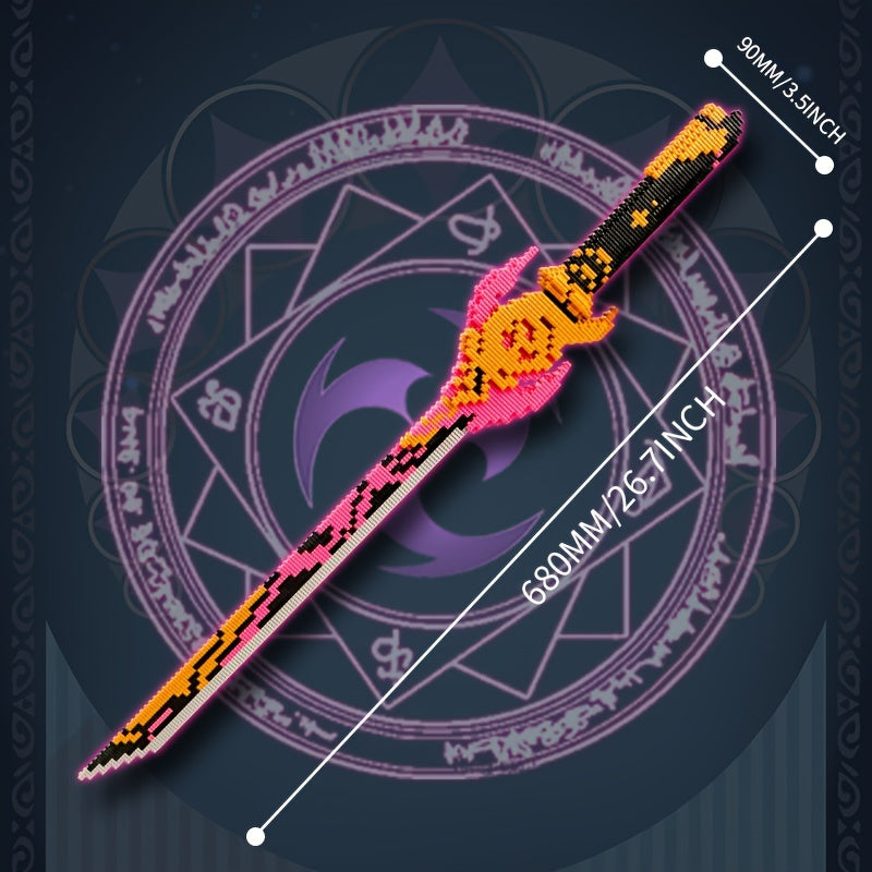 Long Building Block Sword Home Decorations