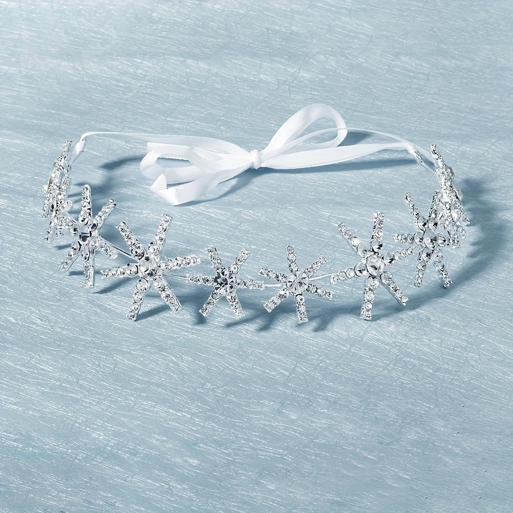 Rhinestone Star Decor Hair Band Bridal Wedding Headwear