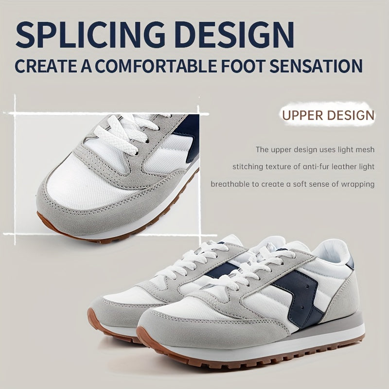 Men's Vintage Running Shoes Soft Lace Up Sneakers