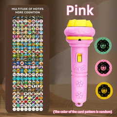 Mini Projector Flashlight with 24 Animal Dinosaur Space Slides