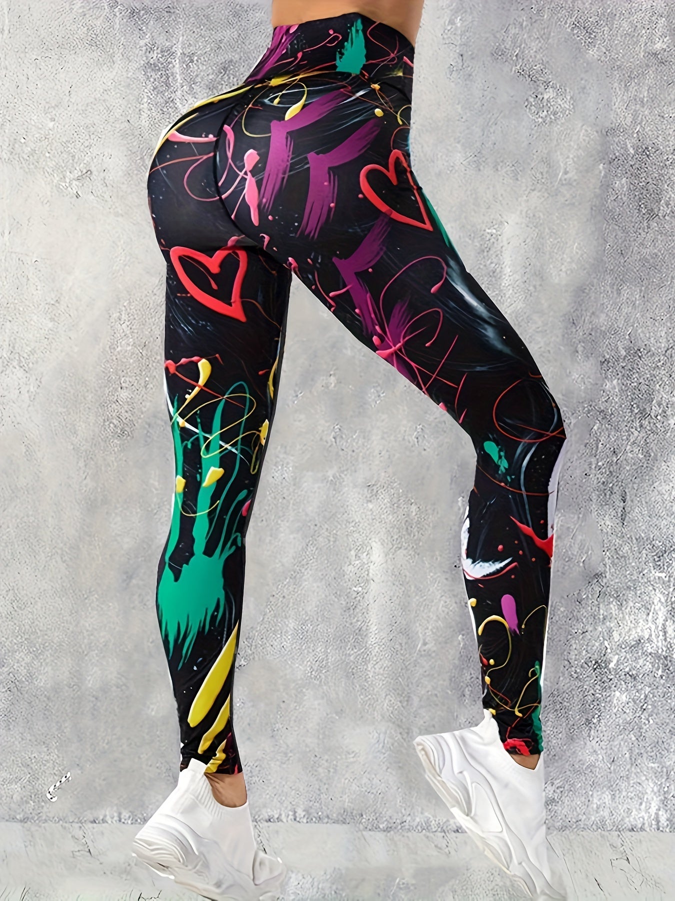 High Waist Printed Yoga Leggings for Women