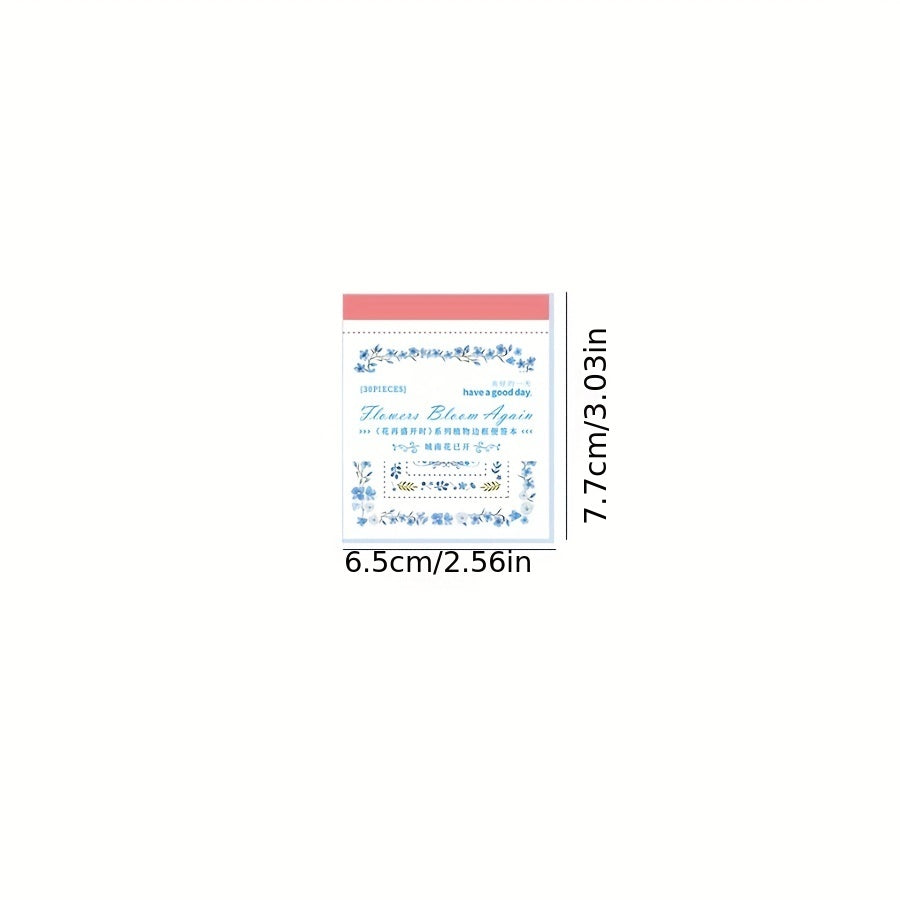 Rejuvenate Series Sticky Notes Flowers 30 Sheets Pack