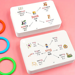 Set of English Vocabulary Flashcards for Ages 3-6 - Phonics, Root Words