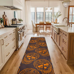 Gothic Halloween Runner Rugs Of The Dead Laundry Room Rug
