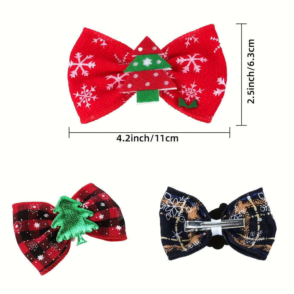 Christmas Bows Hair Clips Baby Girls Hair Bow Hairpins
