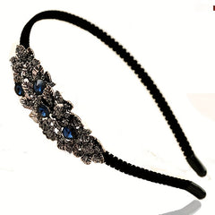 Crystal Flower Hair Band Head Jewelry Rhinestone Non Slip Hair Hoop