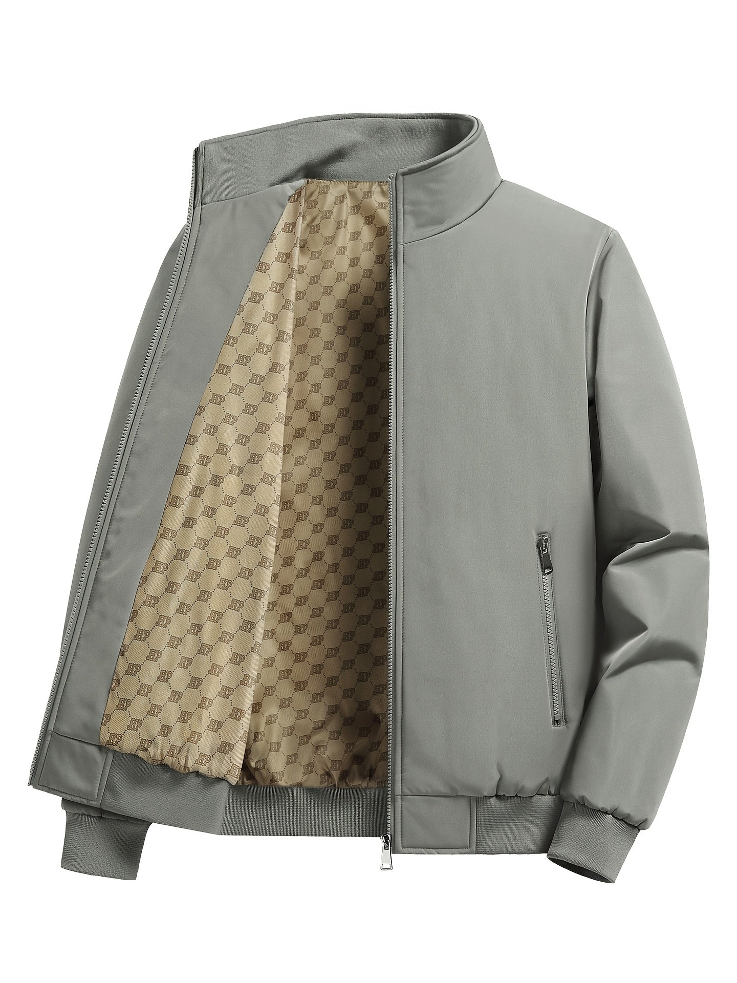 Men's Padded Stand Collar Jacket Windproof Outwear