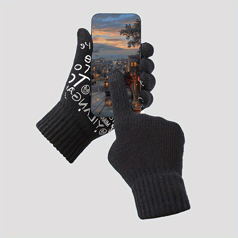 Warm Knitted Touch Screen Gloves Windproof Motorcycle Gloves