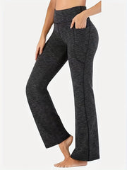 Wide Leg Space Dye Workout Pants High Waist Casual