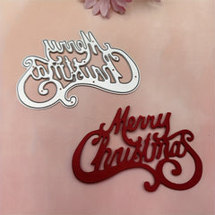English Blessing Words Merry Christmas Letter Cutting Mold