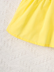 2pcs Baby Girls Checkered Dress & Hat Set for Summer Party
