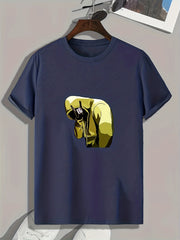 Guy Pattern Print Men's Sports T-shirt